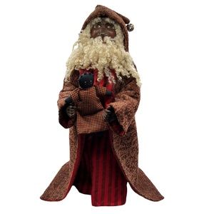 Antique Marga Gerardi German Primitive Folk Art Rag Cloth Doll Christmas Santa